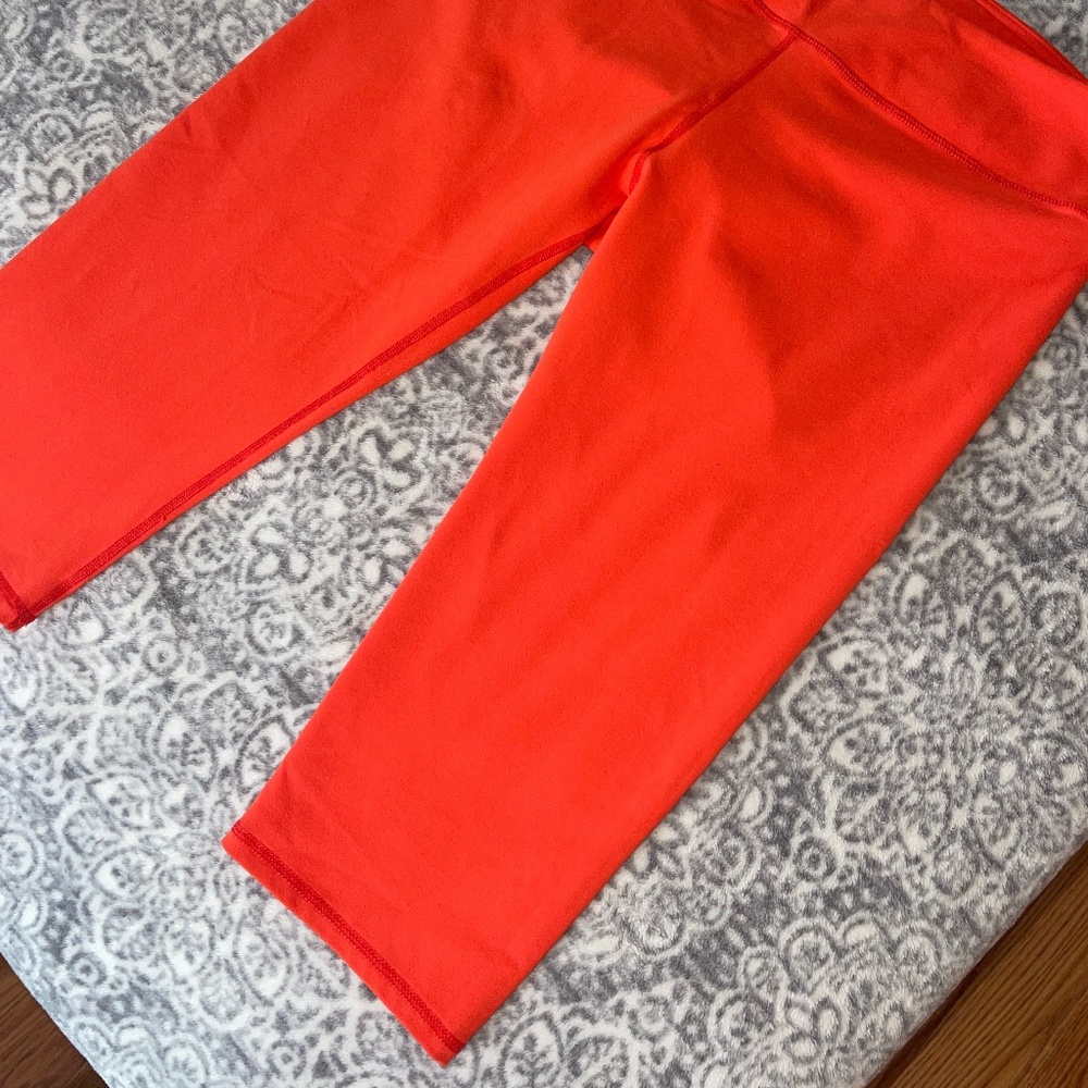 Fabletics Orange Knee Length Cropped Compression … - image 3